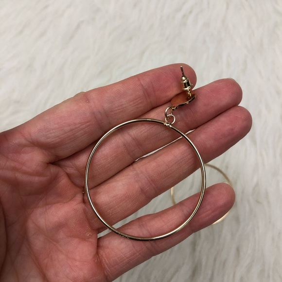 Gold Geometric Earrings - Picture 3 of 3